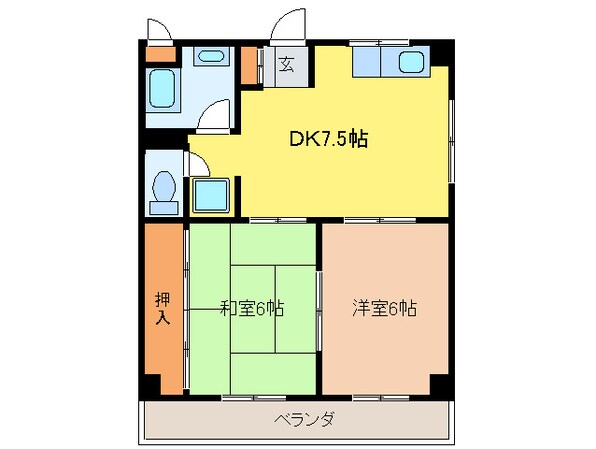 コ－ポ平見の物件間取画像